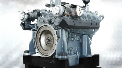 Remont silnika D9508 A7 (450 kW) w Żurawiu Mobilnym LTM 1400-7.1