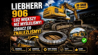 Wieniec obrotu na wykończeniu. Jak długo można było tak jeździć? Liebherr A906