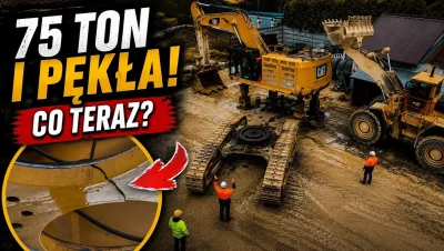 Dlaczego żaden spawacz nie chciał tego naprawić? Pęknięta rama koparki CAT 374F L